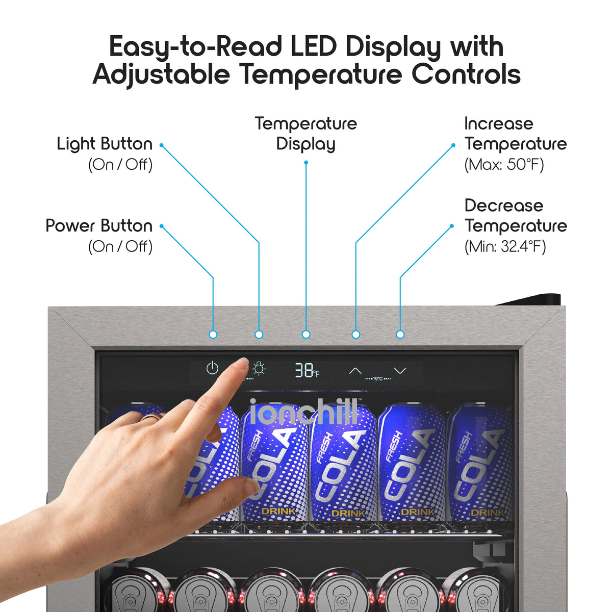 48-Can Compact Beverage Refrigerator E96825