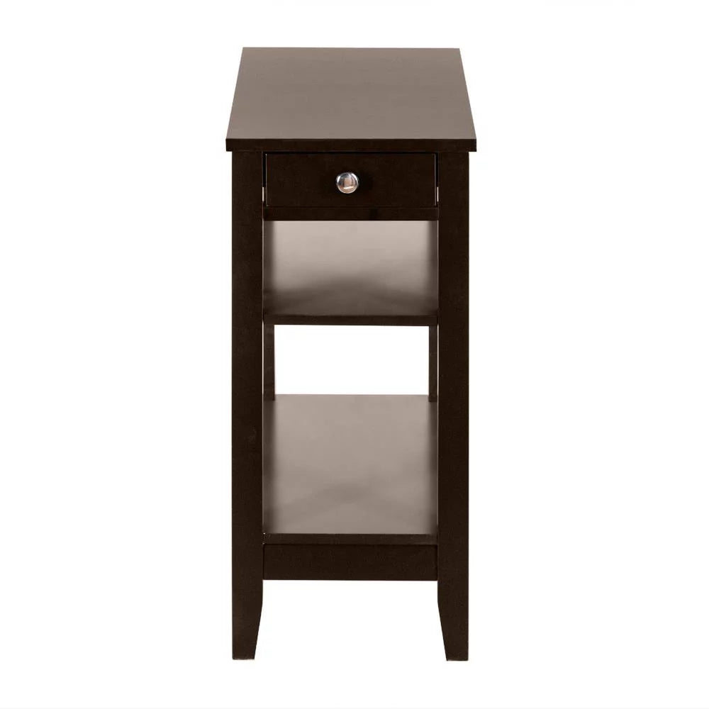 Chair Side End Table with 2 Layers and Shelf F84646