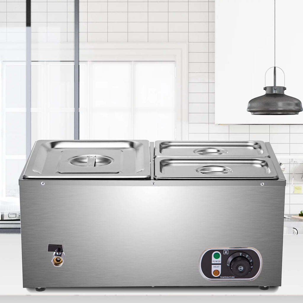 3-Pan Stainless Steel Commercial Food Warmer H104588
