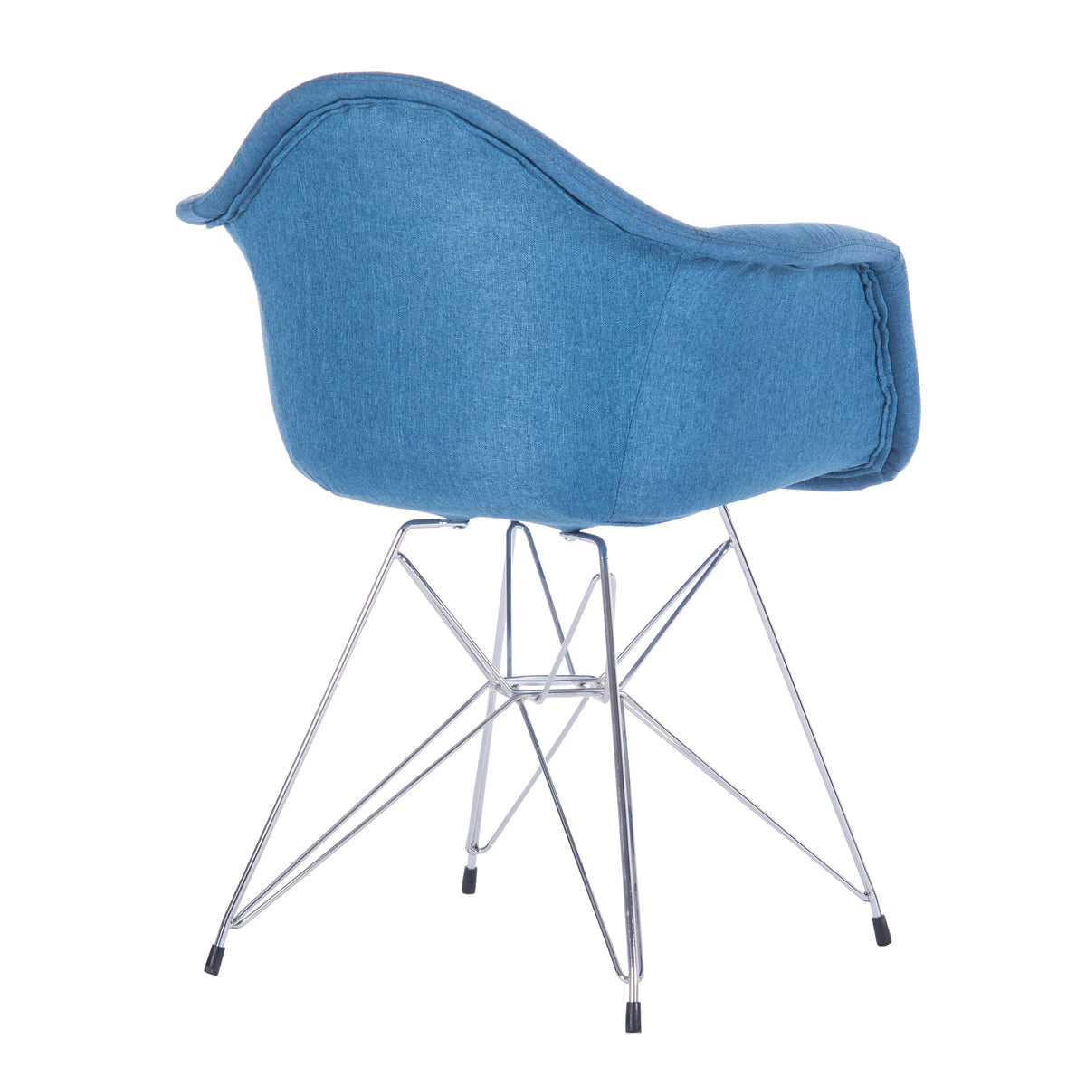 Blue Fabric Upholstered Dining Chairs Set of 2 with Arms Y124369