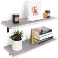 24” Wall Mounted Floating Shelves Set with Rustic Pattern H6817