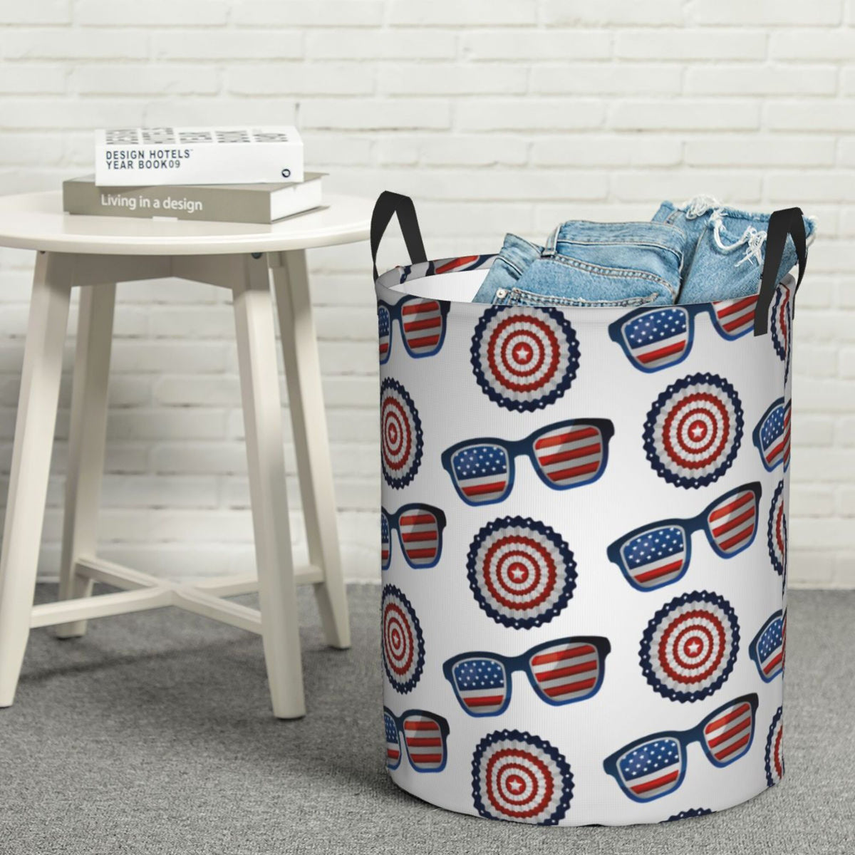 Waterproof Collapsible Laundry Basket with Handles B2060