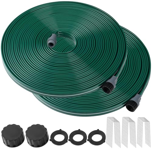 50ft 2 Pack Soaker Sprinkler Hose with Stakes J595978