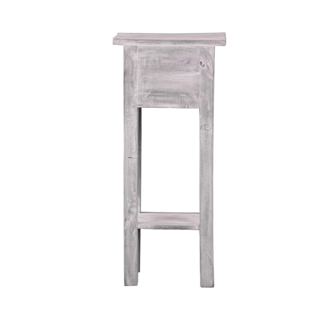 Gray Solid Distressed Narrow Side Table C25003