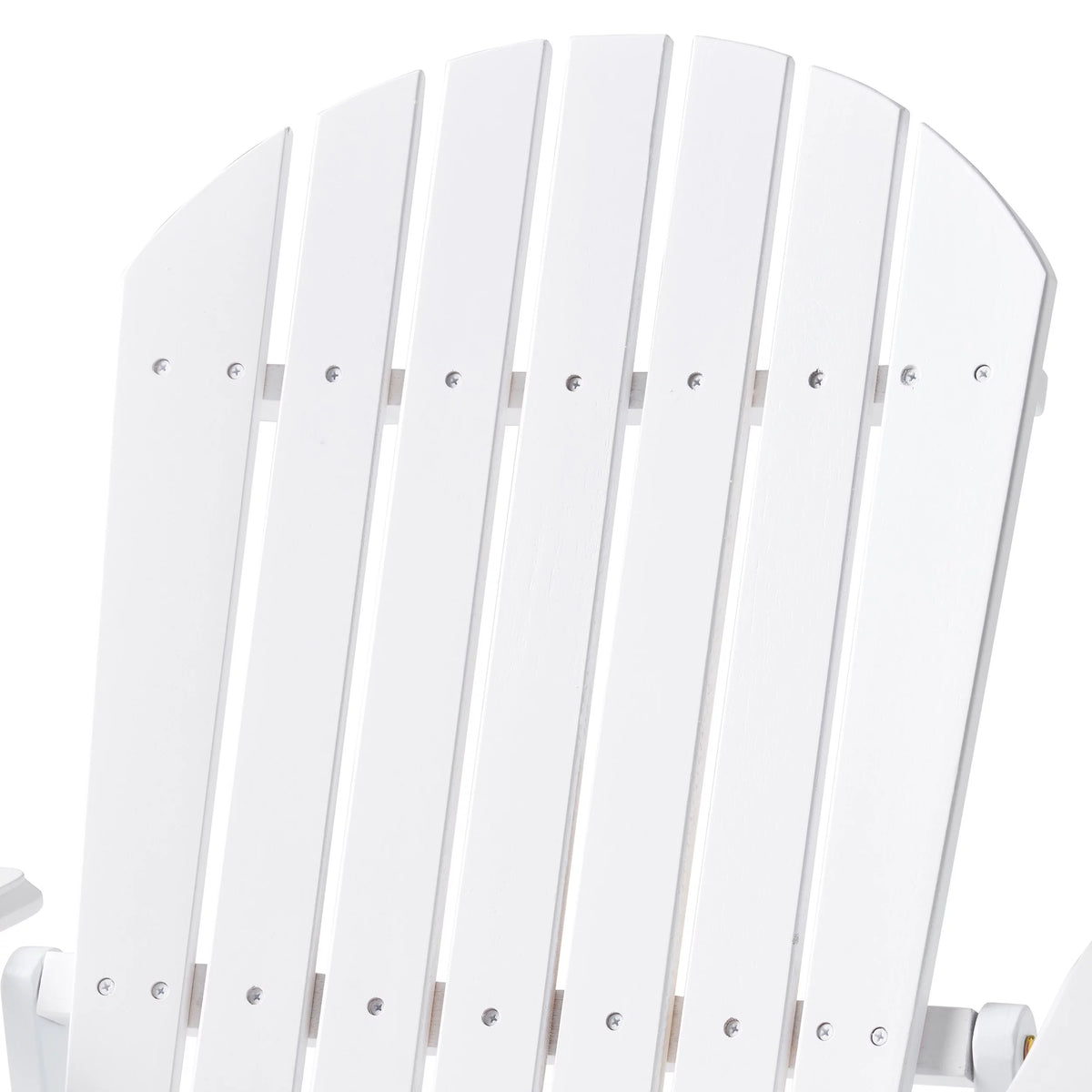 White Reclining Wood Adirondack Chair with Footrest A4313