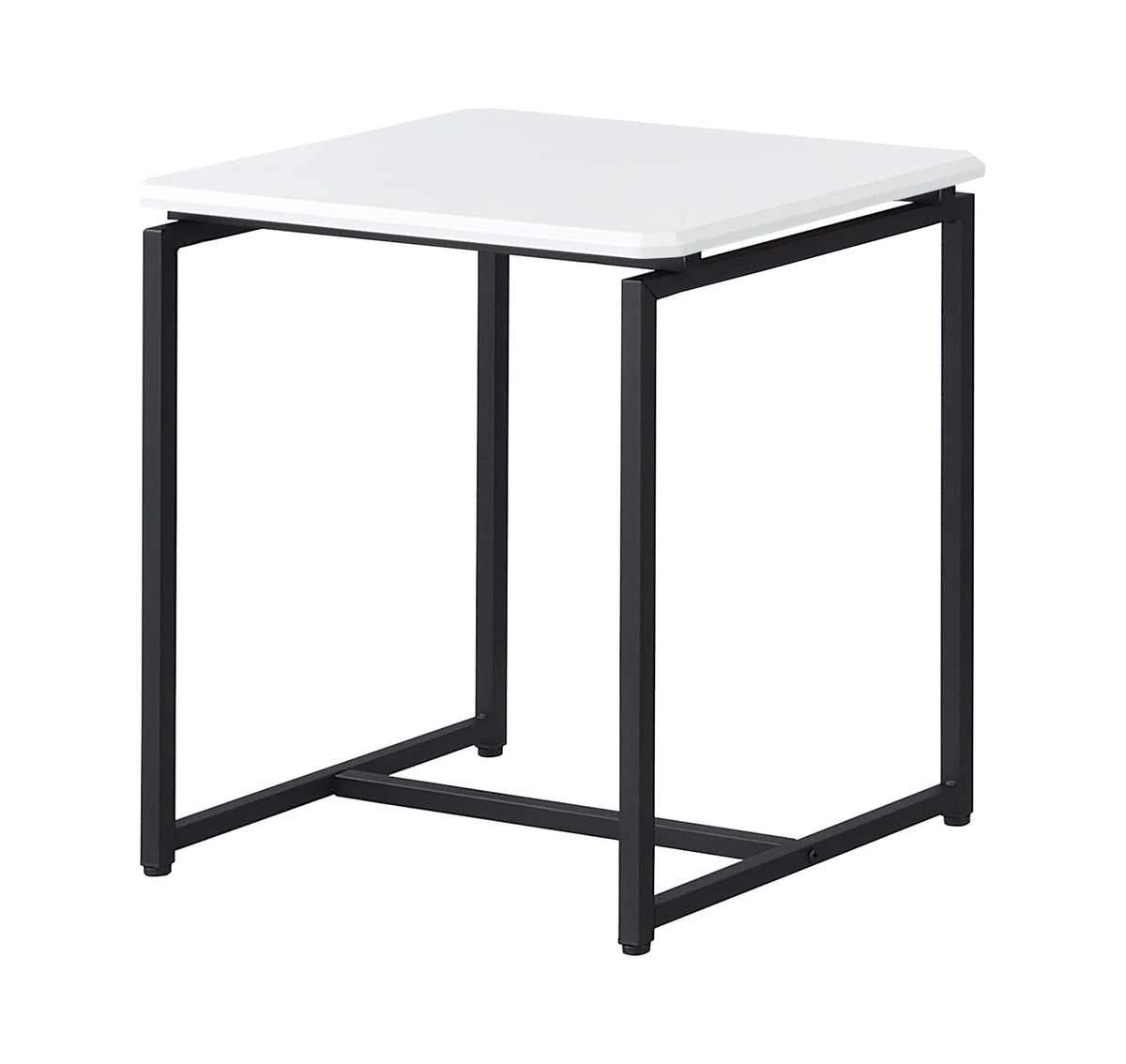 White 3 Piece Carbon Fiber Coffee Table and End Table Set V215