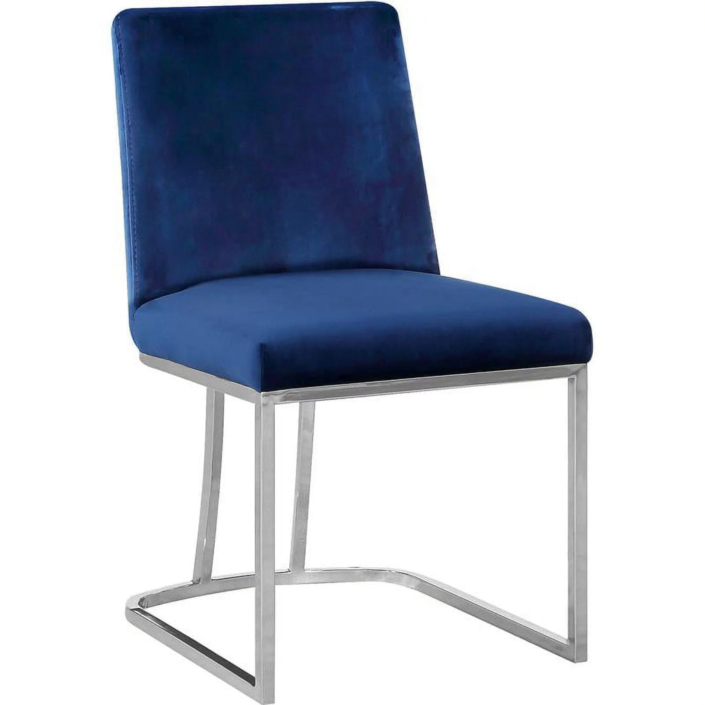 Navy Velvet Dining Chair Set of 2 B941