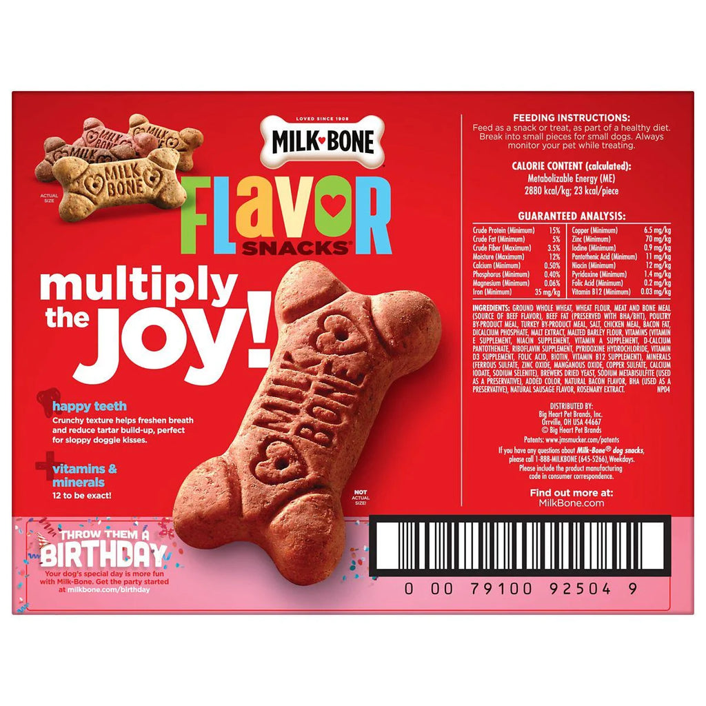 Beef Chicken Turkey and Bacon Flavor Dog Biscuit Treats 7 lb R97788