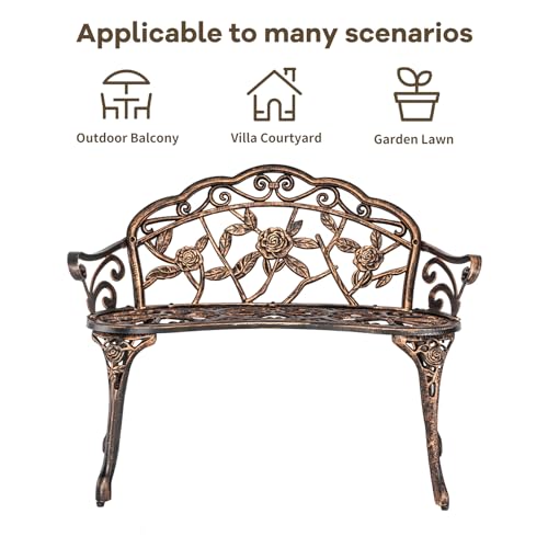 Cast Aluminum Outdoor Bench H374