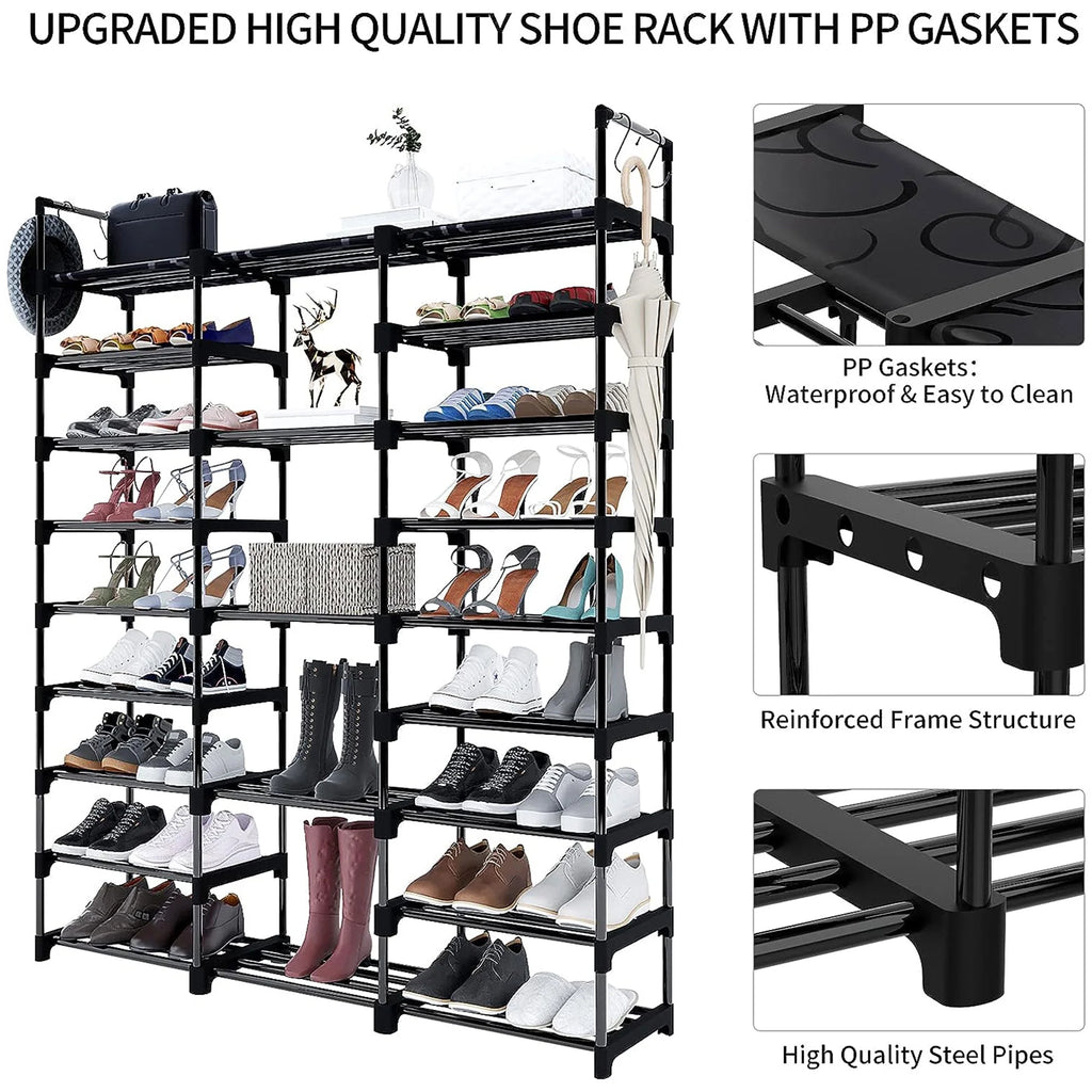 9 Tier Metal Shoe Rack H387057