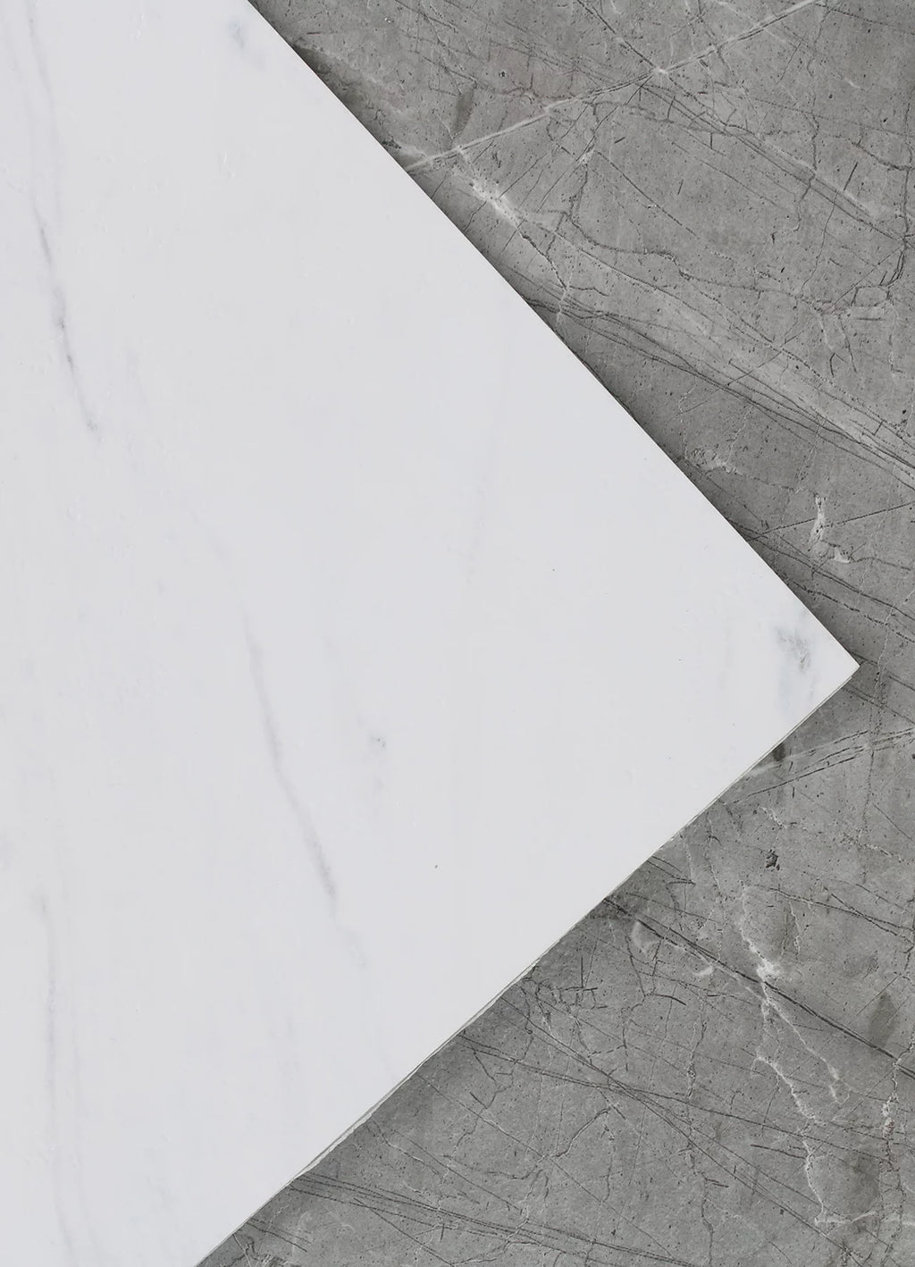 Grey & White Marble Peel & Stick Floor Tiles J10910
