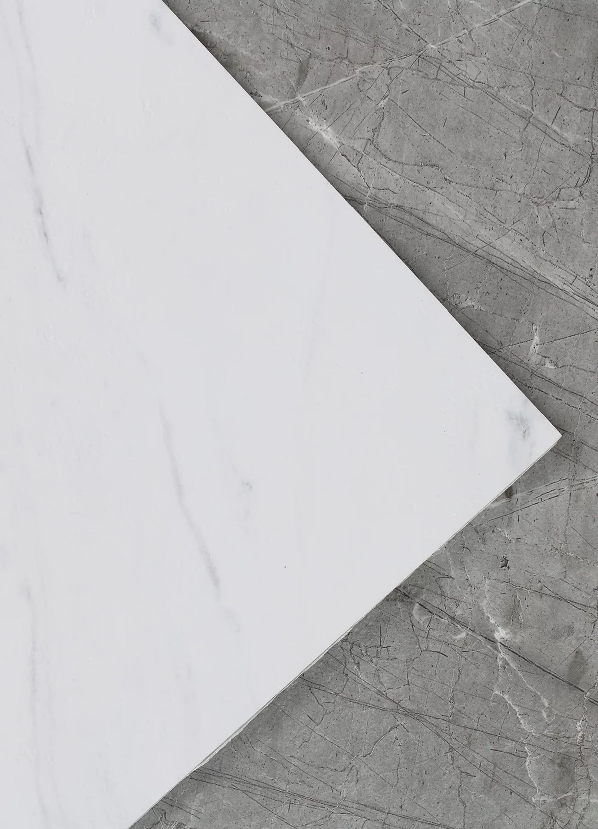 Grey & White Marble Peel & Stick Floor Tiles J10910