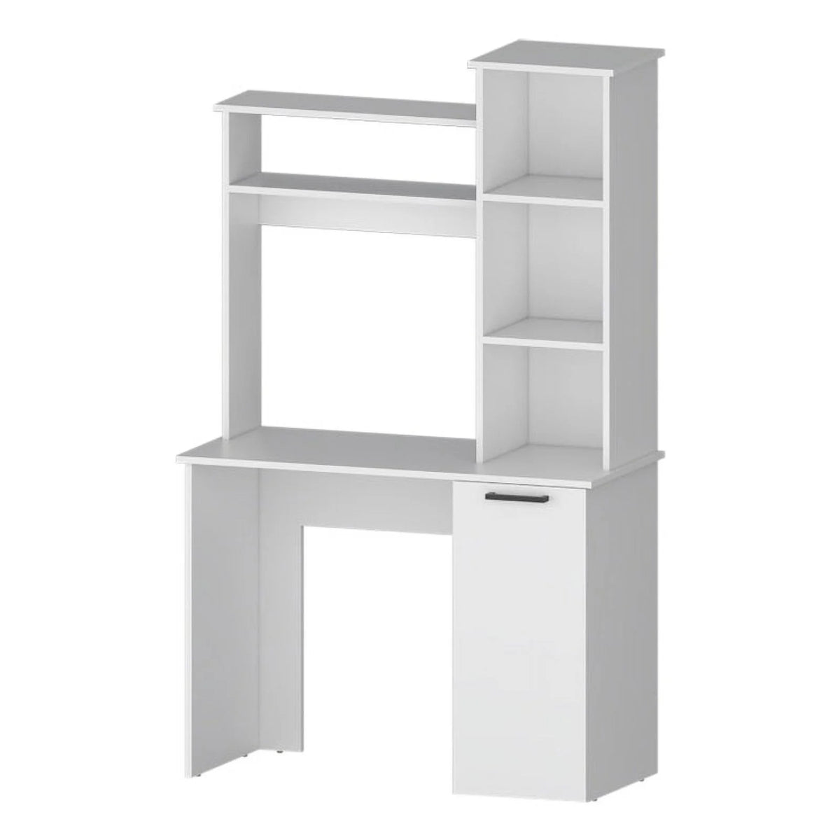 2-Piece Set with Computer Desk and Wood Bookcase in White X582635