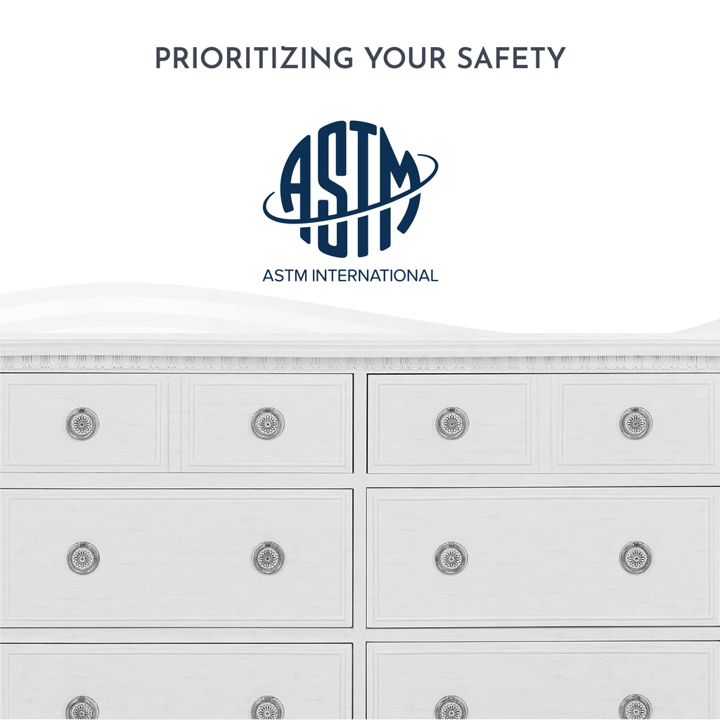 White 6 Drawer Double Dresser Q38163