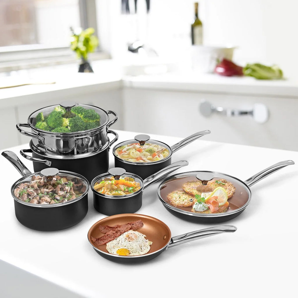 12 Piece Nonstick Copper Cookware Set Z53466