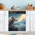 Magnetic Dishwasher Stickers Night Wolf Pattern 23in W x 26in H Z8615