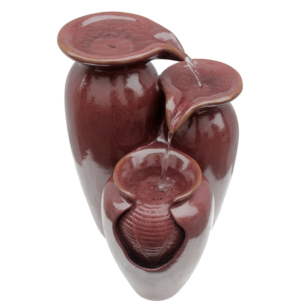 3-Jar Outdoor Polyresin Floor Fountain Y7504