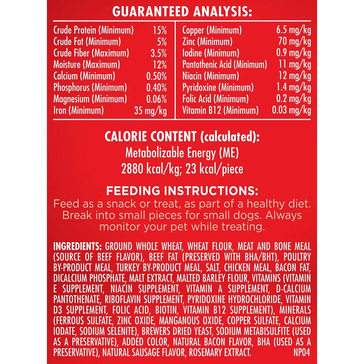 Beef Chicken Turkey and Bacon Flavor Dog Biscuit Treats 7 lb R97788