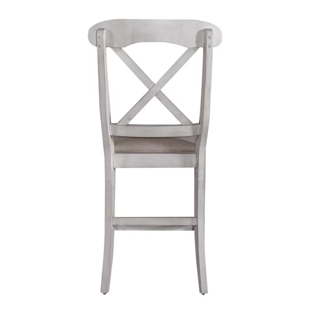 Upholstered X Back Counter Chair P5984