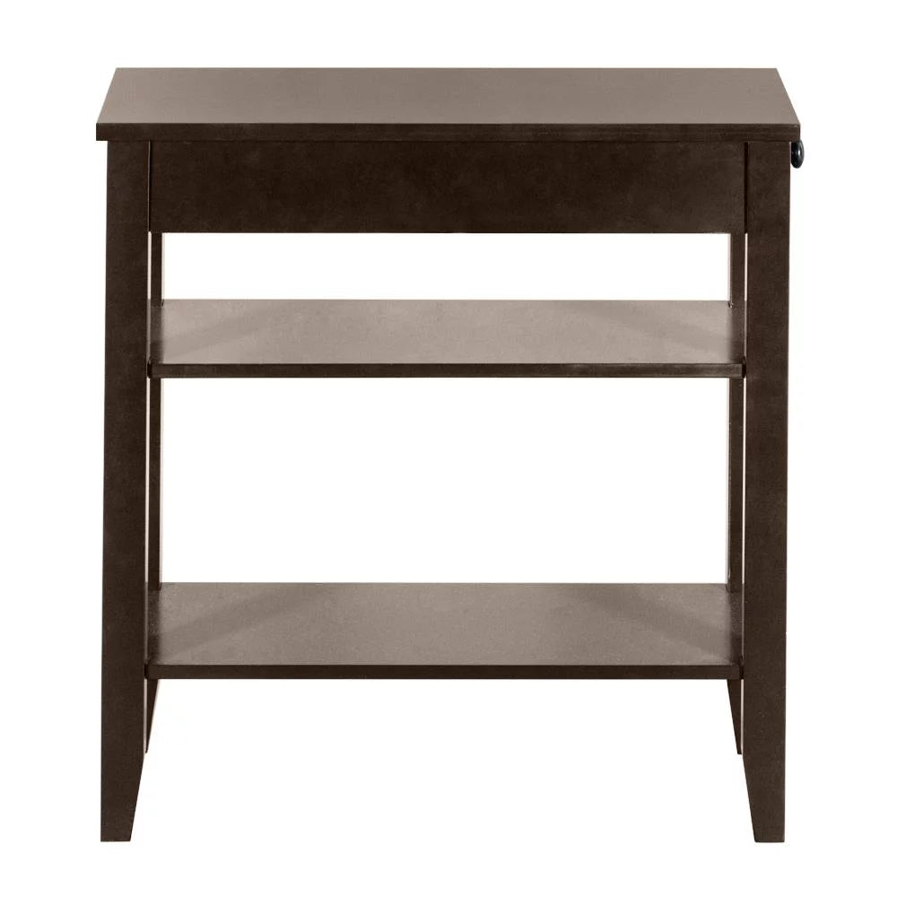 Chair Side End Table with 2 Layers and Shelf F84646