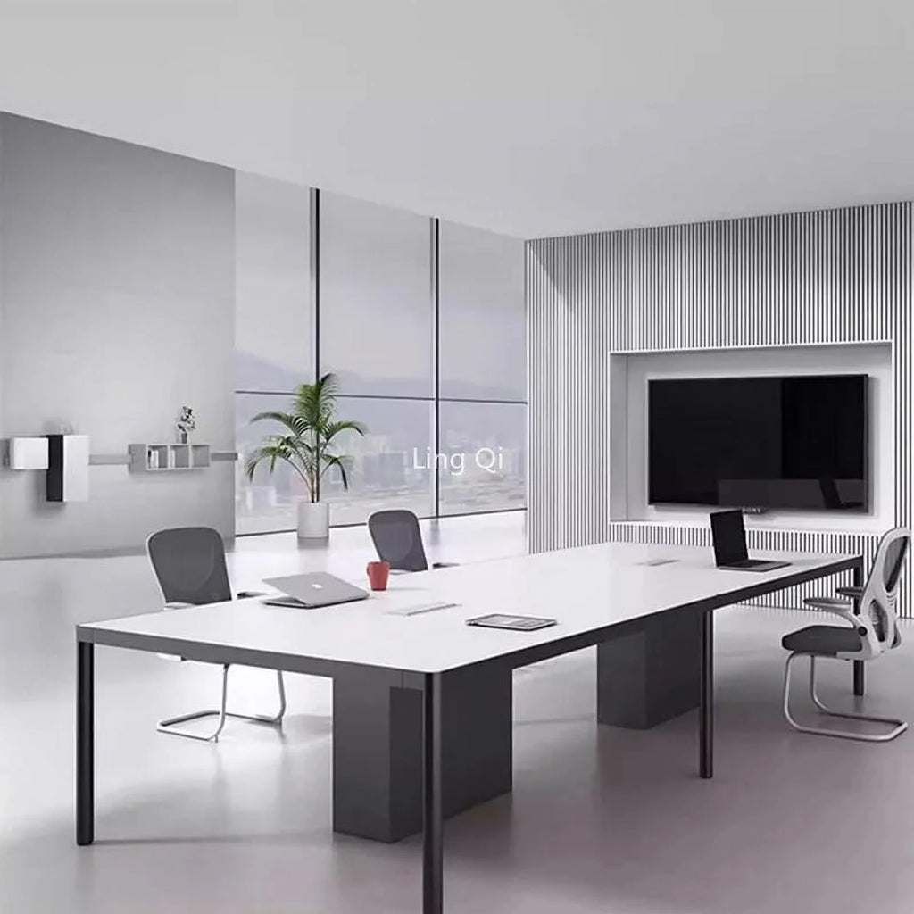 White Modern Computer Desk O78452