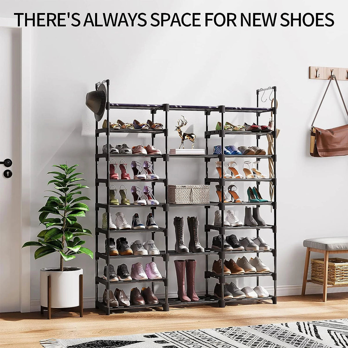 9 Tier Metal Shoe Rack H387057