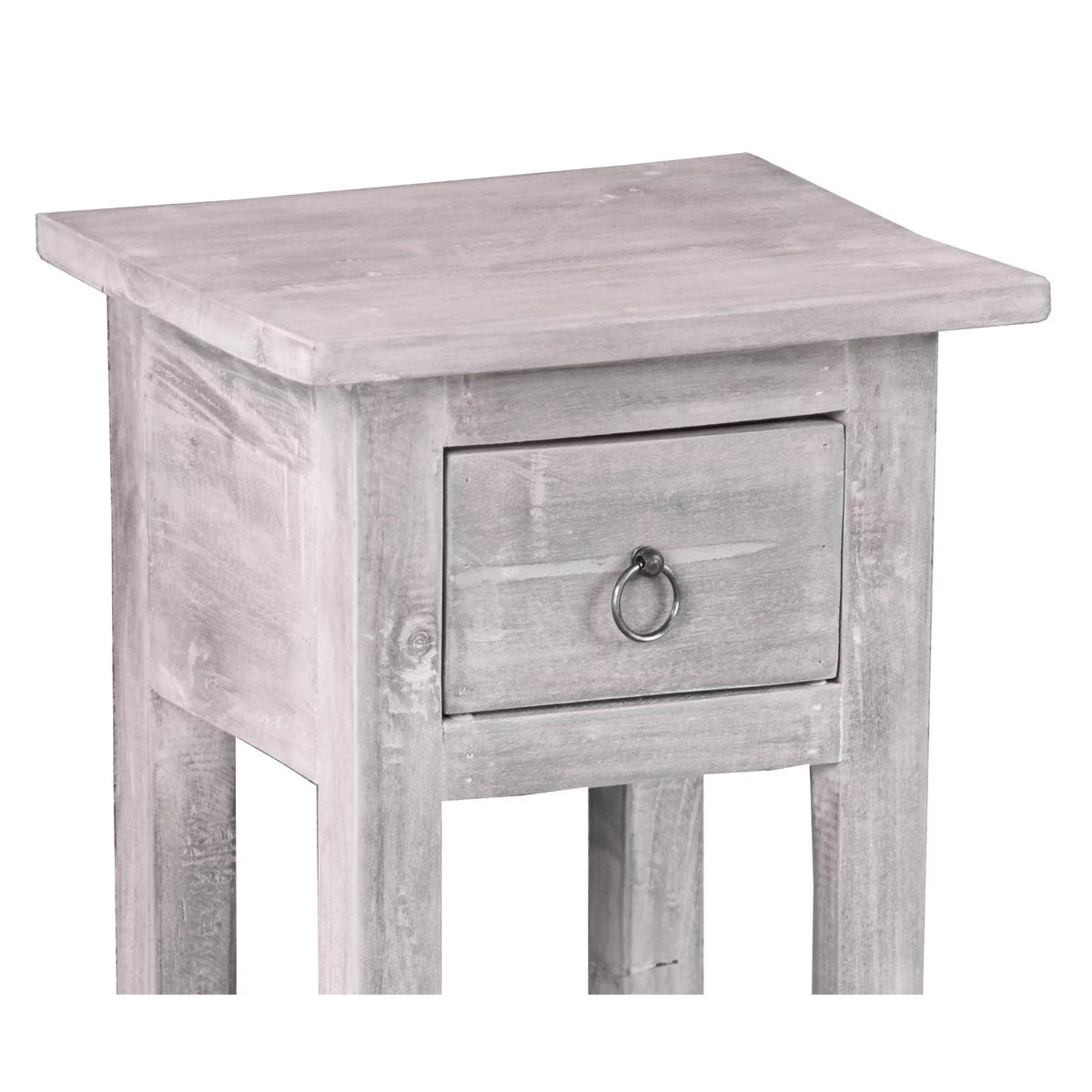 Gray Solid Distressed Narrow Side Table C25003