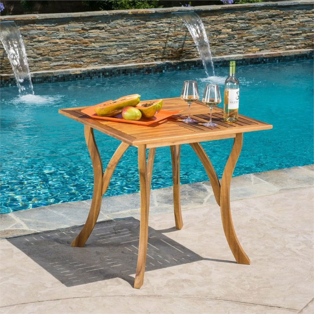 31.5" Square Wooden Patio Dining Table L764