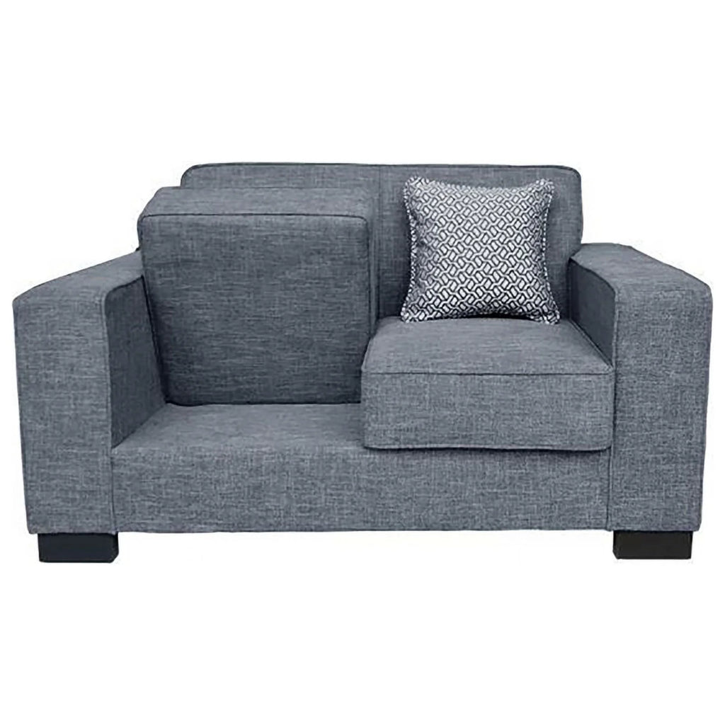 Modern Fabric Sofa and Loveseat Set in Gray E10028