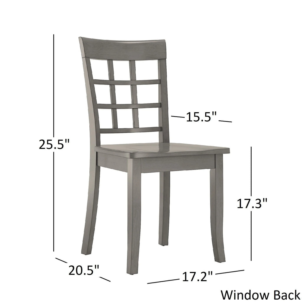 5-Piece Wood Dining Set Antique Gray G5201