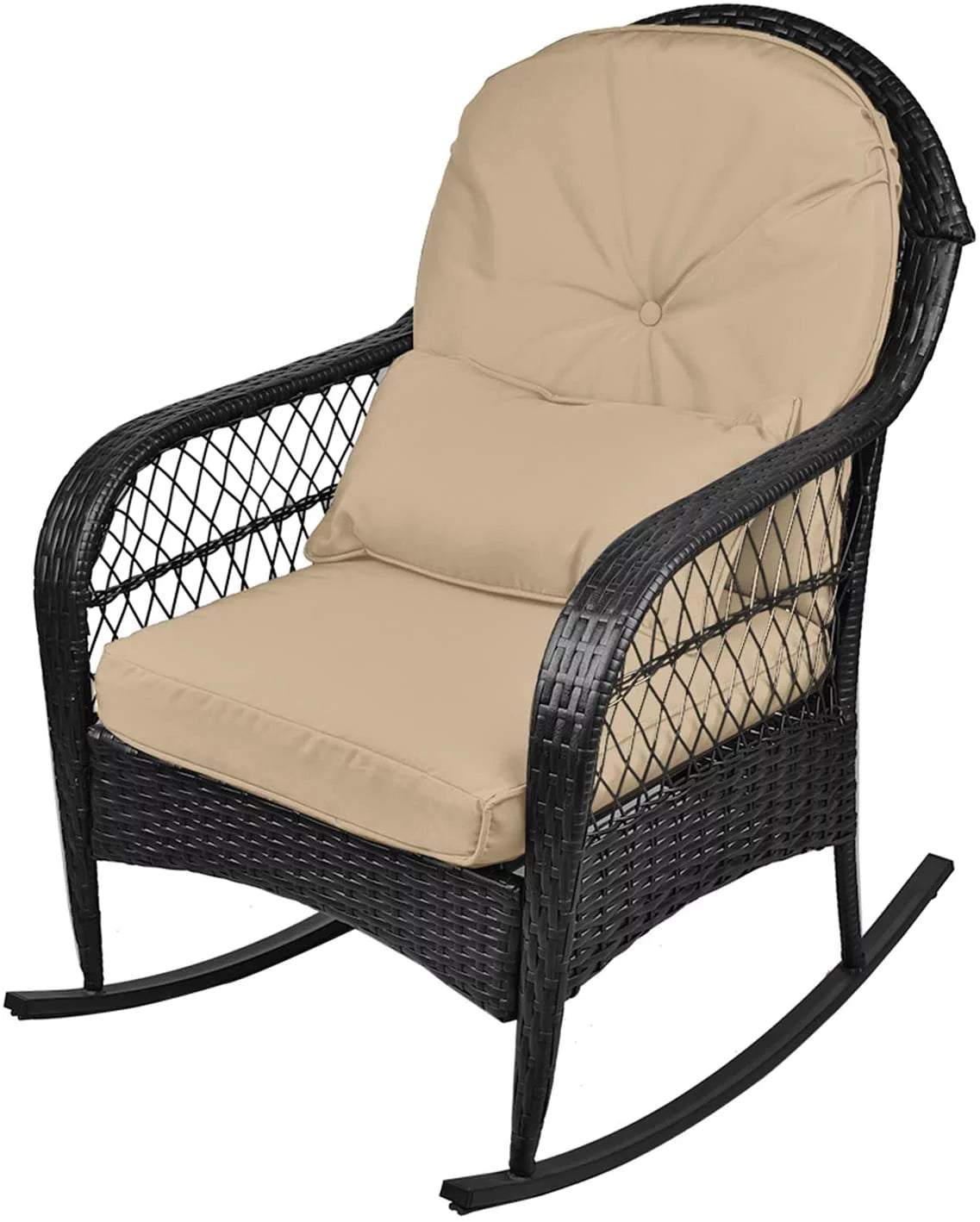 Outdoor Wicker Rocking Chair with Cushions Z388018