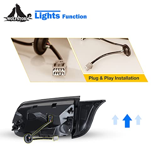 LED Tail Light for Ford Mustang Black Housing Clear Lens D2745