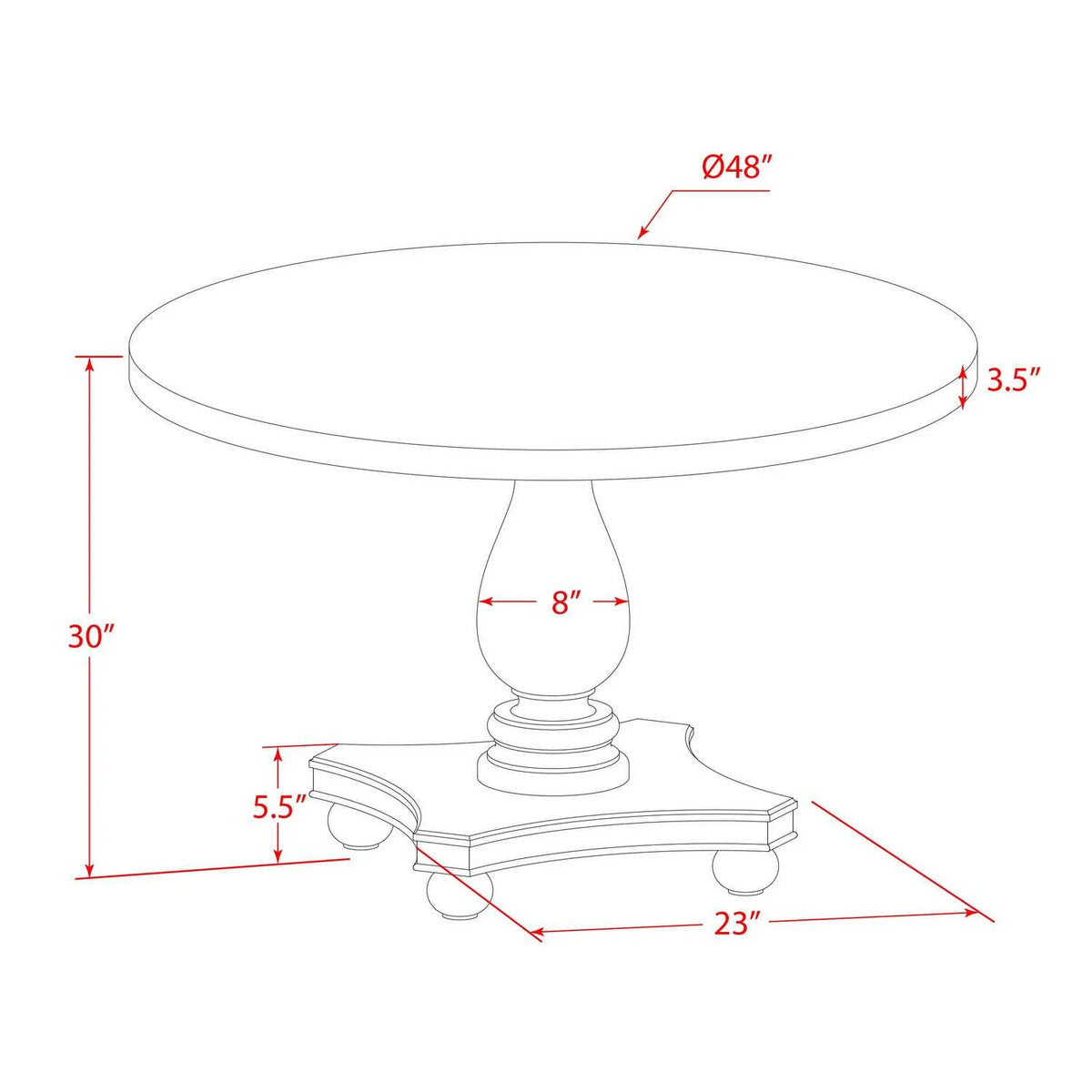 5-Piece Wood Dining Set W360470