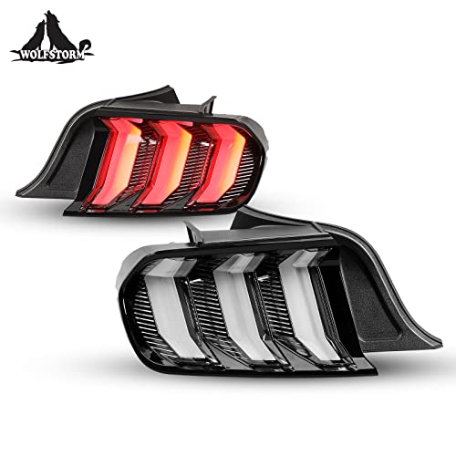 LED Tail Light for Ford Mustang Black Housing Clear Lens D2745