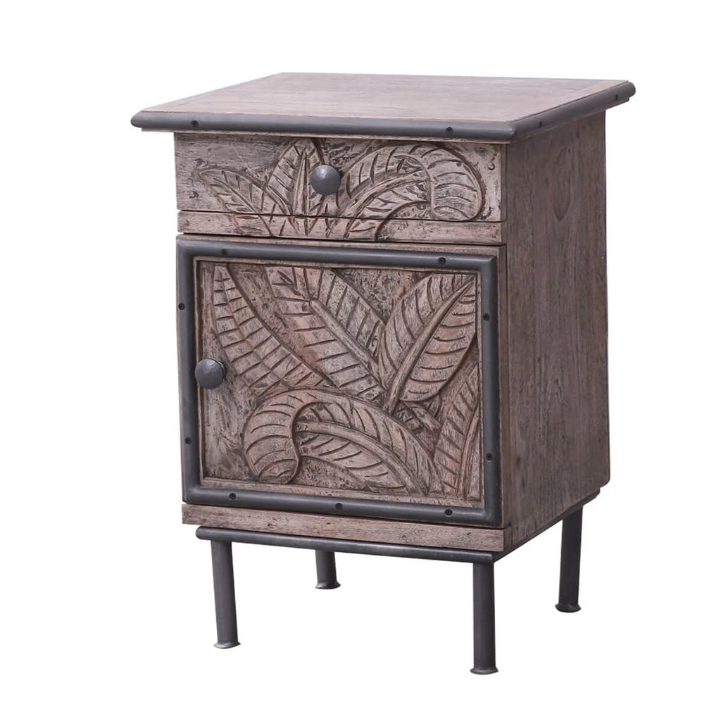 Solid Mango Wood Nightstand J746957