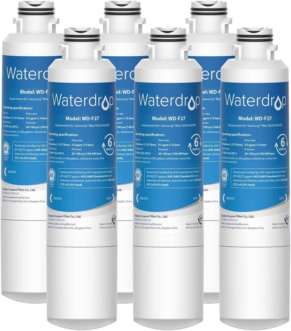 Refrigerator Water Filter, 6 Filters F50786