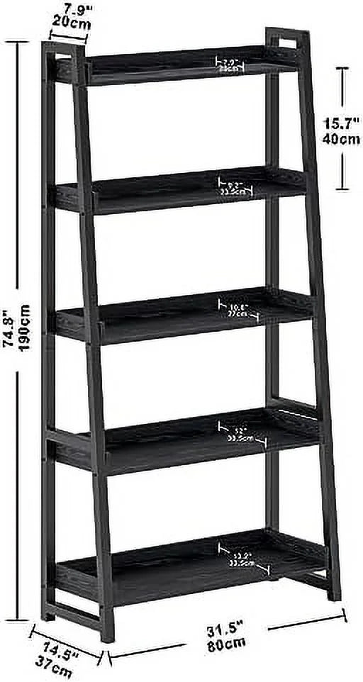 5-Tier 31.5in Wide Metal Bookshelf W260