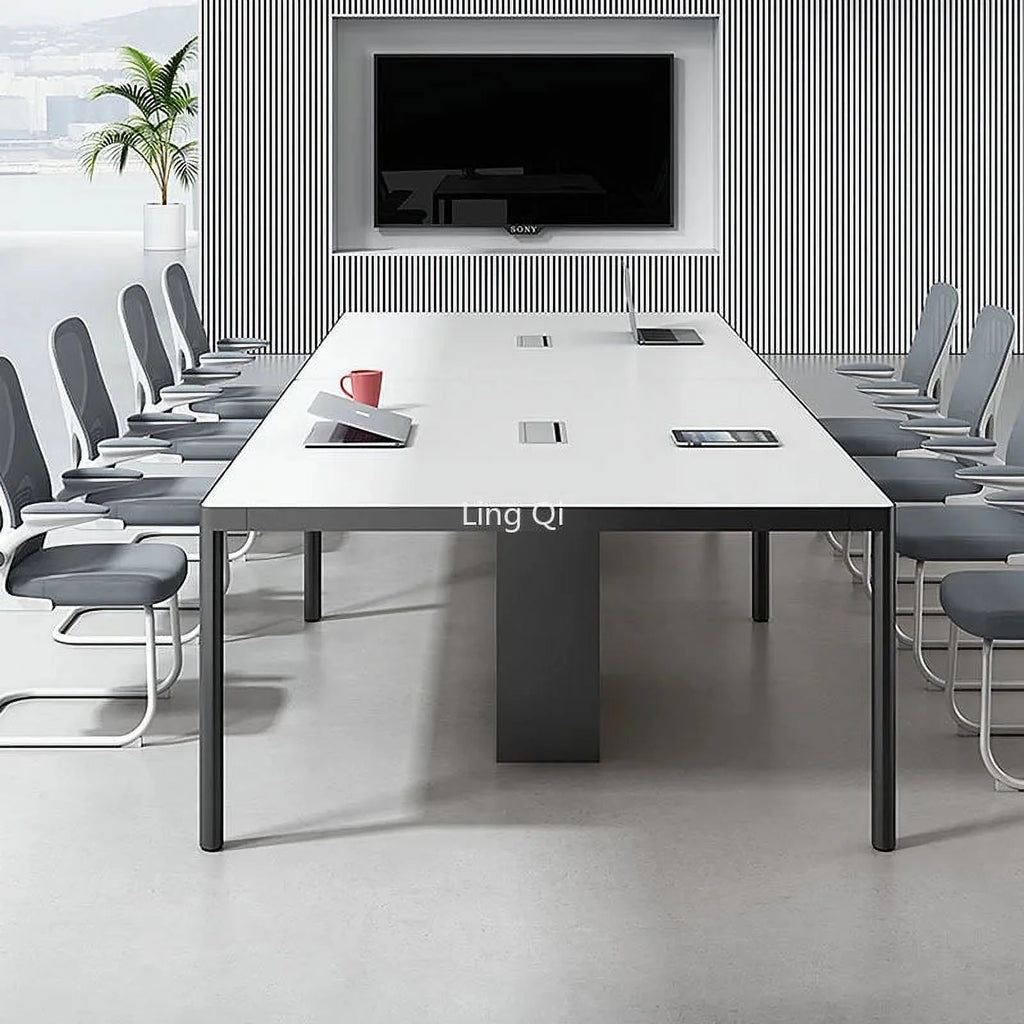 White Modern Computer Desk O78452