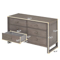 Antique Gray 6 Drawers Rustic Wooden Dresser N599