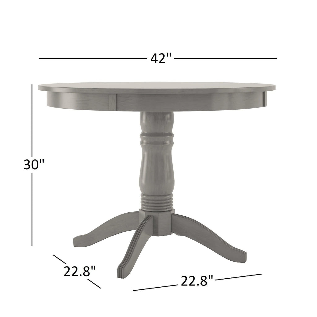 5-Piece Wood Dining Set Antique Gray G5201