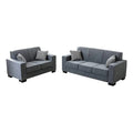 Modern Fabric Sofa and Loveseat Set in Gray E10028