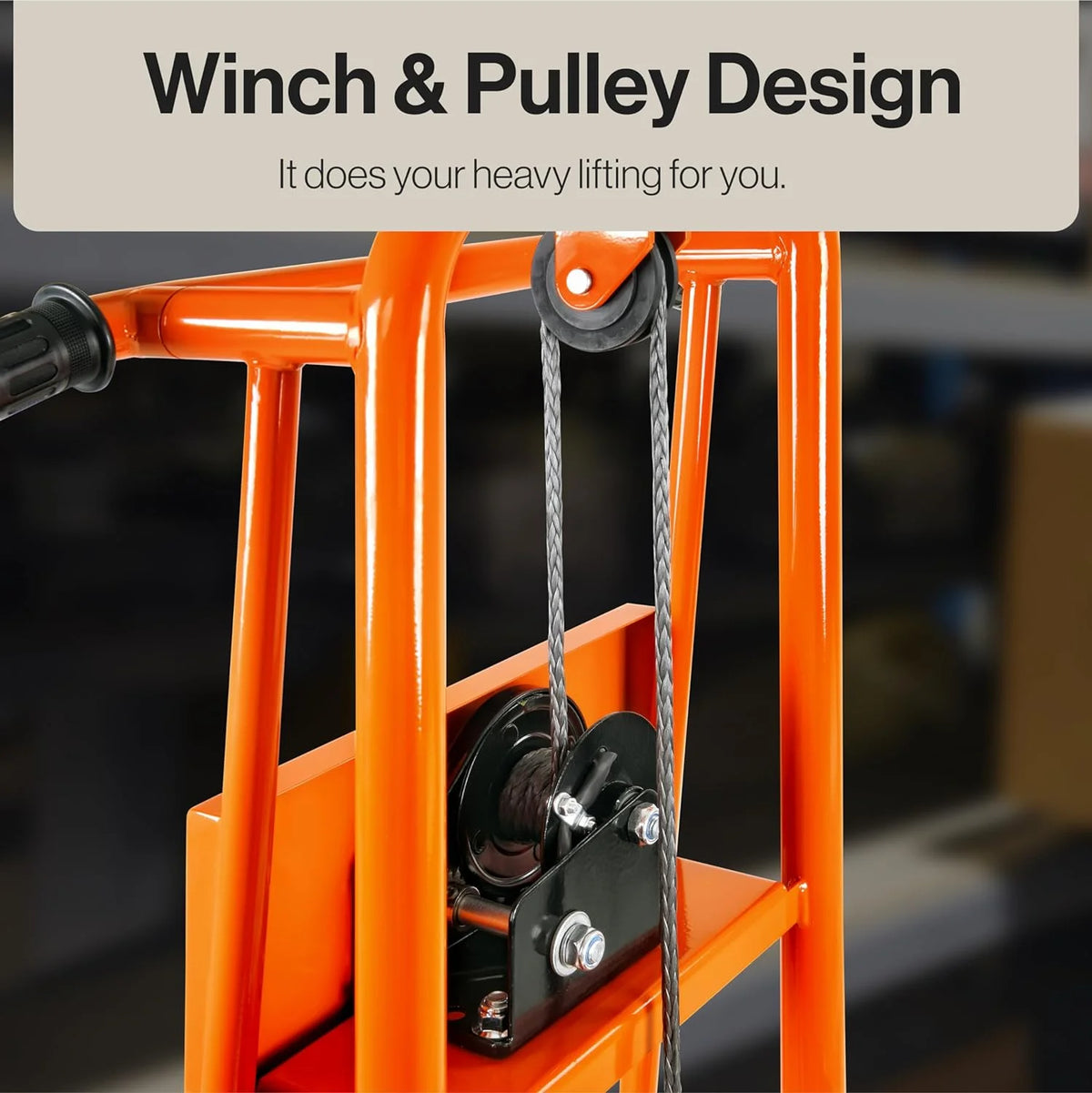 Material Lift Winch Stacker 330 Lbs 40" Max Lift Z9360