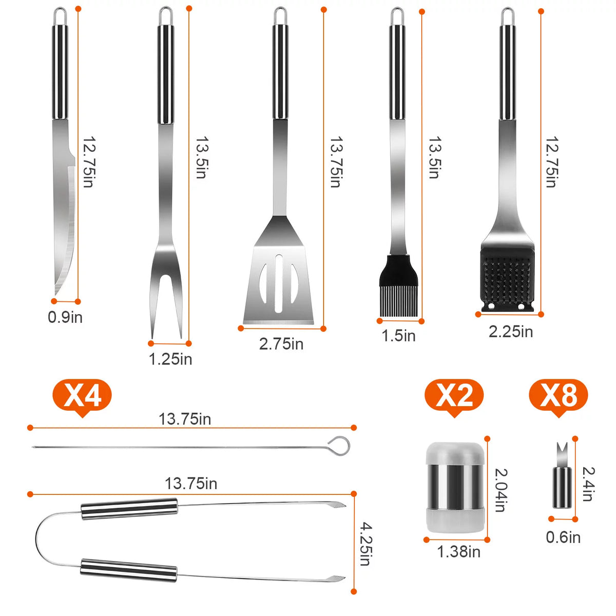 Stainless Steel BBQ Grill Tool Kit A615533