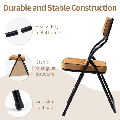 Padded Folding Chairs 4 Pack V9773