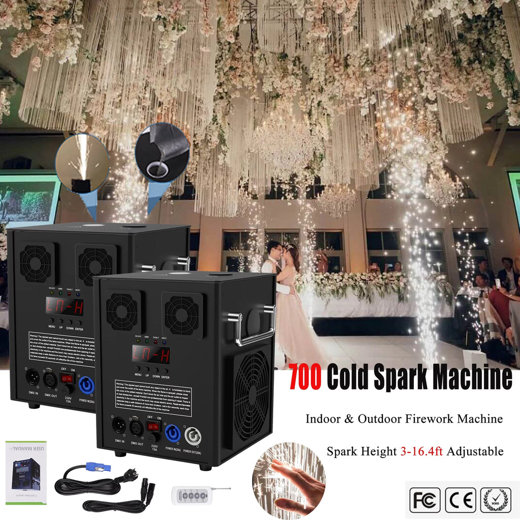 Cold Spark Firework Machine with Wireless Remote, 2 Pack Q19204