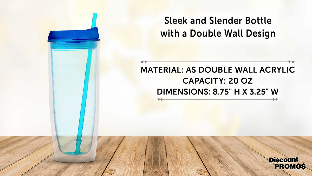 Acrylic Tumblers 20 oz Set of 10 Blue G121020