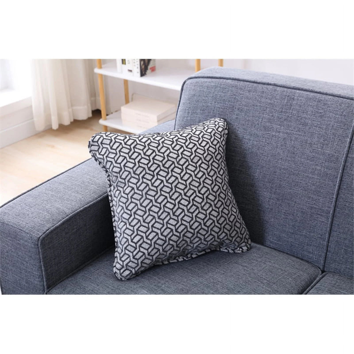 Modern Fabric Sofa and Loveseat Set in Gray E10028