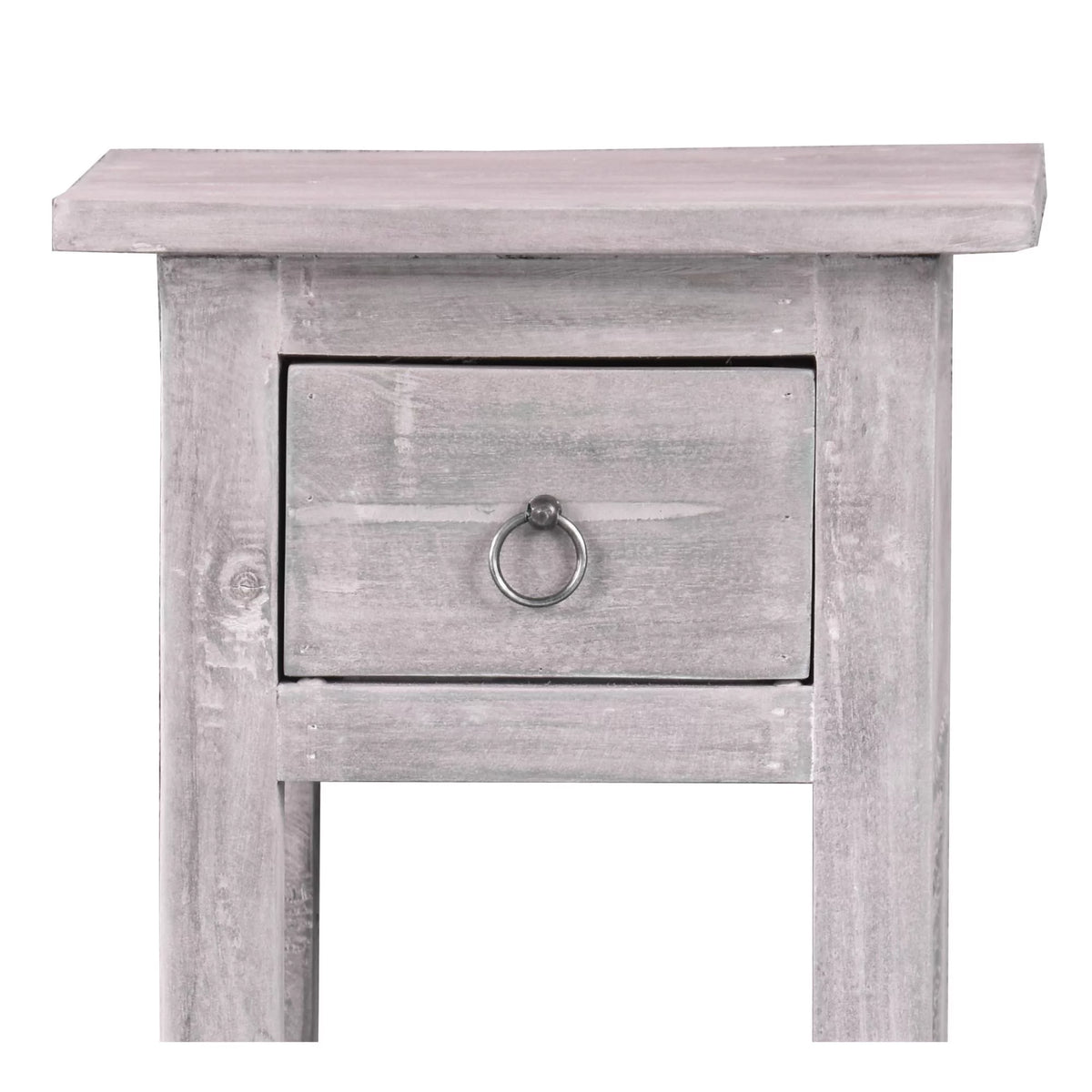 Gray Solid Distressed Narrow Side Table C25003