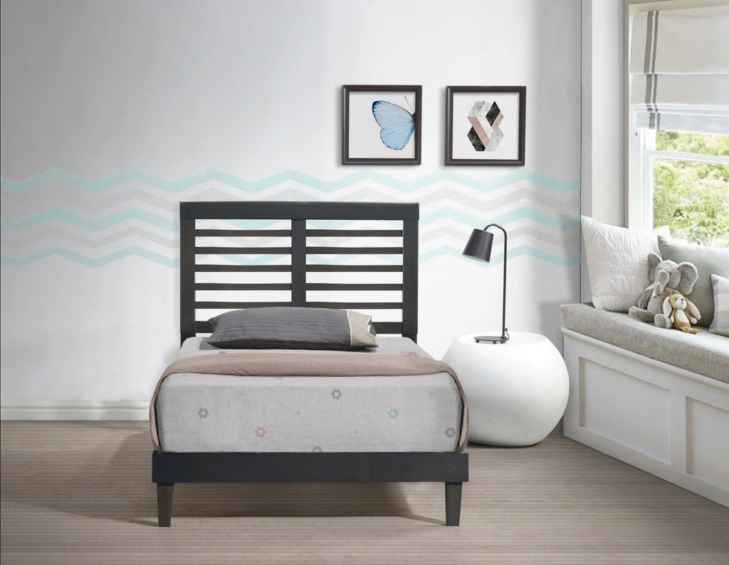 Cappuccino Twin XL Wooden Platform Bed A53033