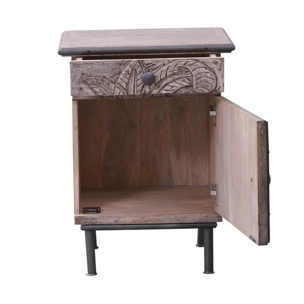 Solid Mango Wood Nightstand J746957